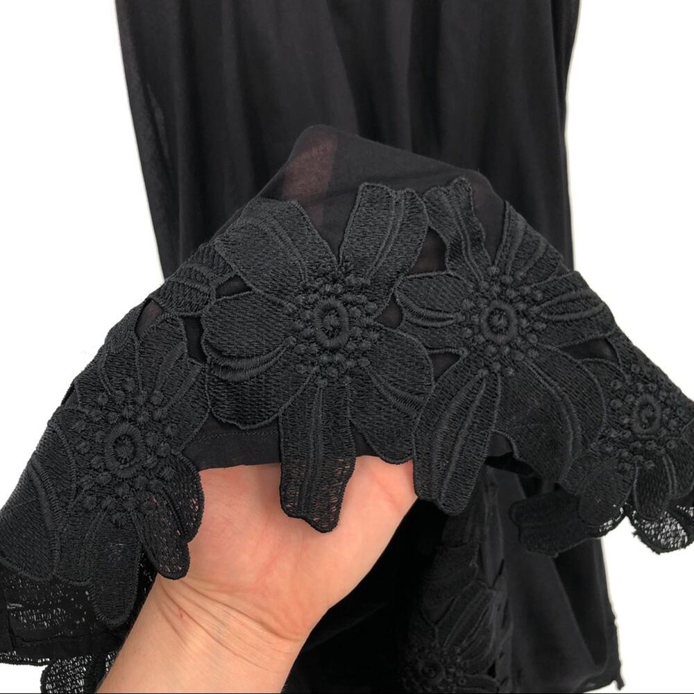 MARE MARE Finn Lace Trim Shift Slip Dress Black XS - Picture 5 of 11